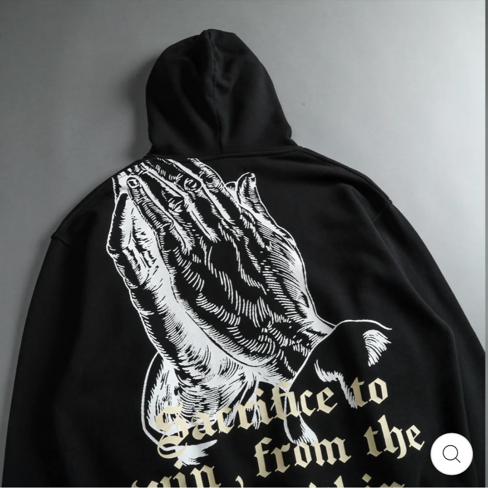 DARC SPORT X ” BODYBUILDING SAVED MY LIFE” PRAYING HANDS CREATOR HOODIE